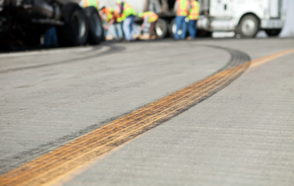 Accidente de tráfico conductor profesional